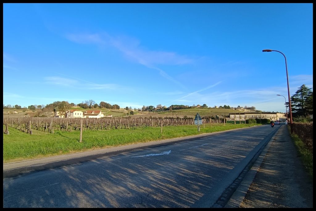 Saint-Émilion Vineyards outside the train station 4-days in Bordeaux Itinerary