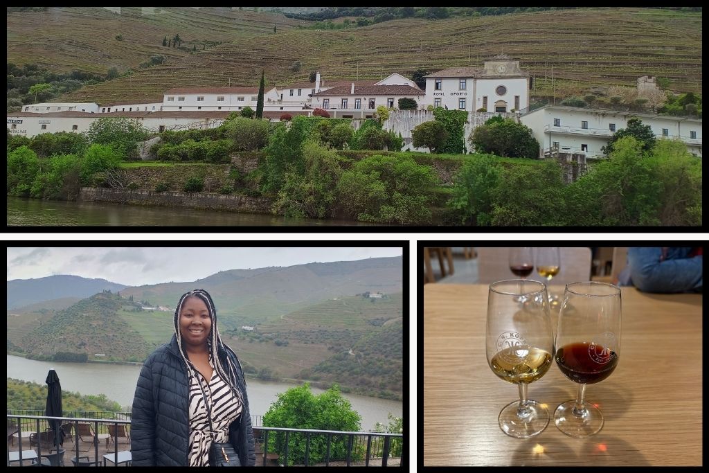 What to prebook: Three pictures of my Day trip to the Douro River Valley tasting Port Wine and experiencing the beauty of the region.