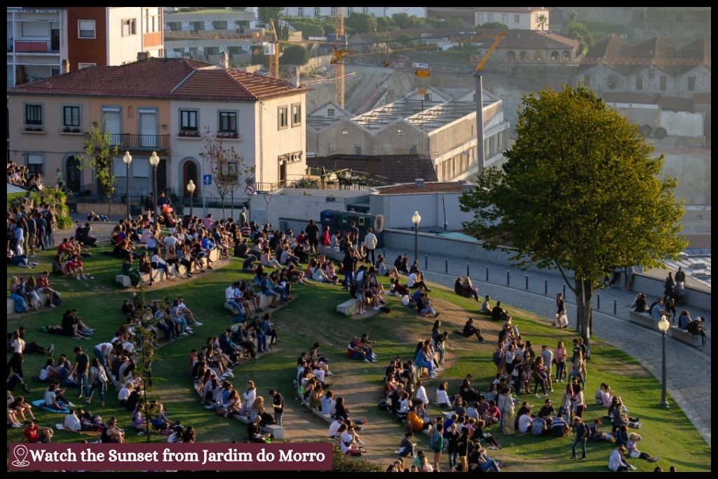 Multiple people add Jardim do Morro to their Porto Itinerary to watch the Sunset