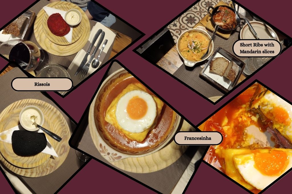 What to eat Brasão Aliados: Great place for the Francesinha sandwich, the short ribs, and also Rissois.  