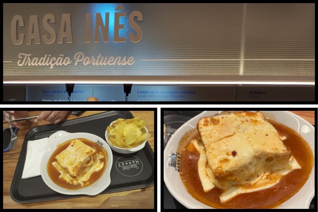 What to eat at Casa Ines: In timeout Market the Francesinha 